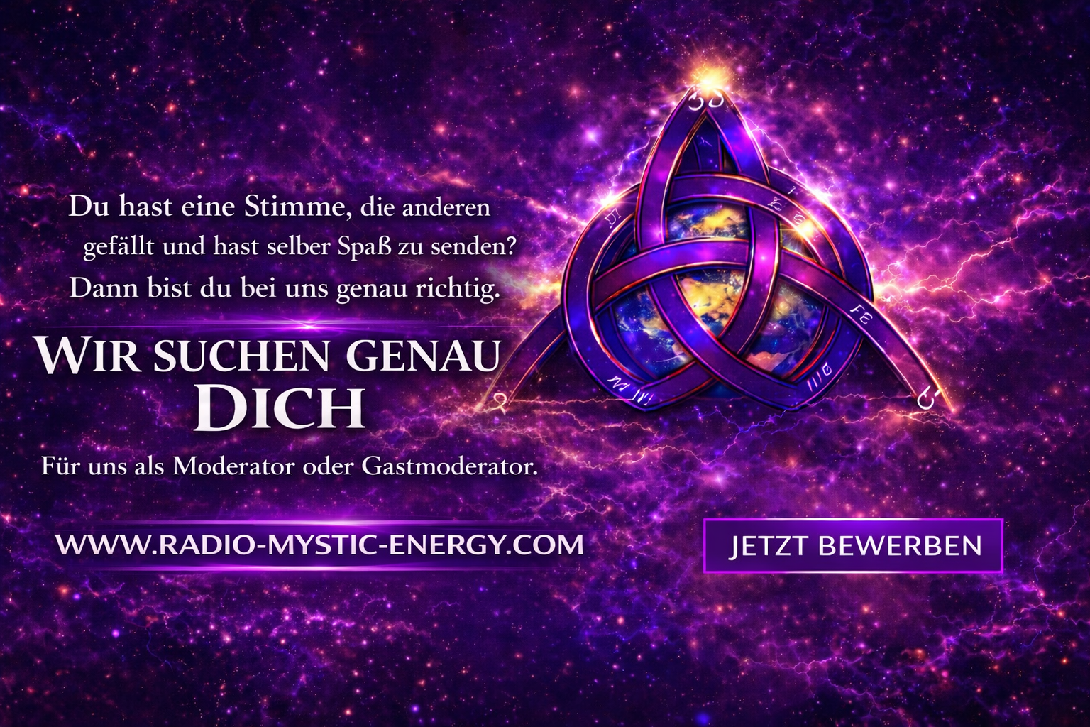 Jetzt Bewerben bei Radio Mystic Energy